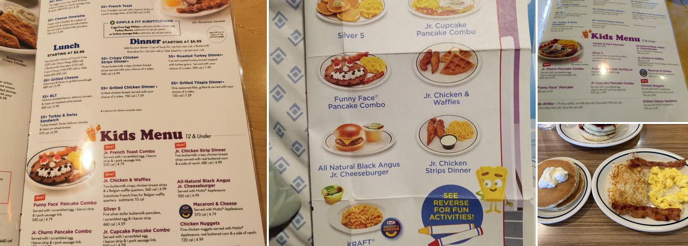 IHOP Menu