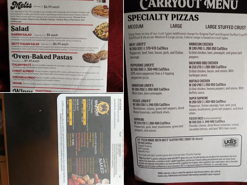 Pizza Hut Menu