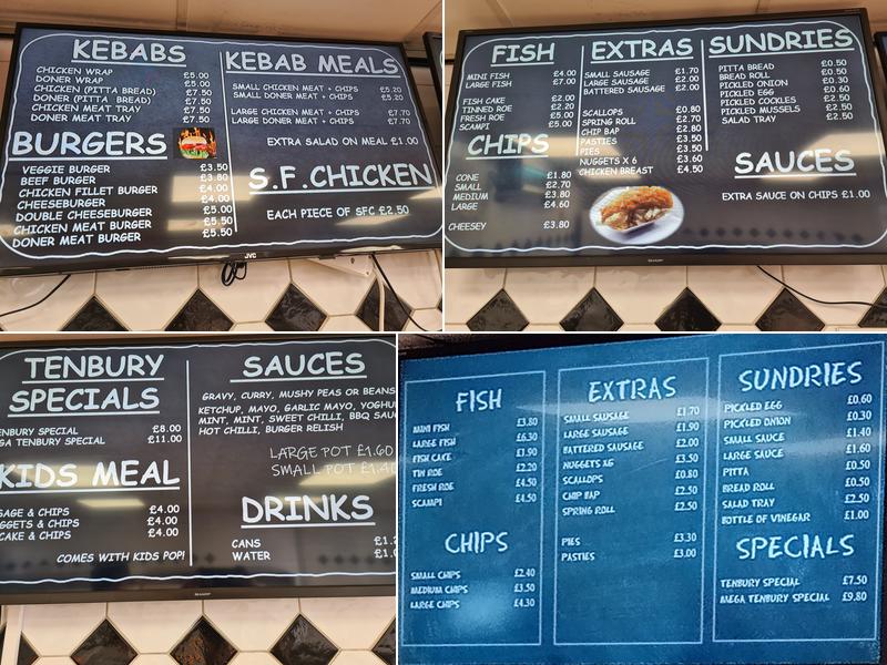 Tenbury Fishbar Menu