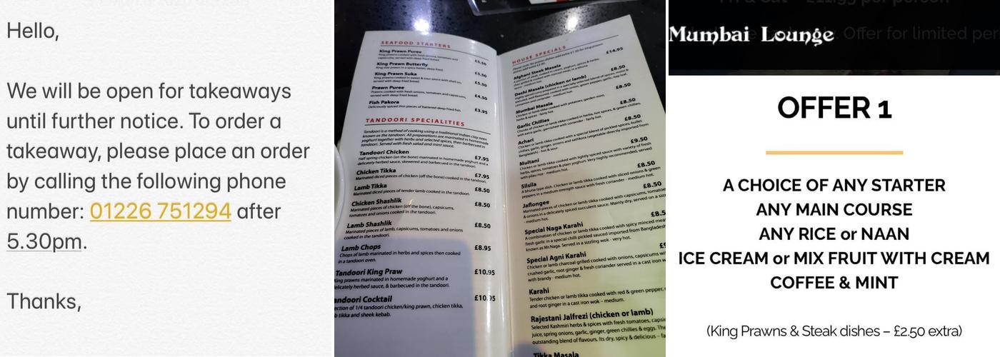 The Mumbai Lounge Menu