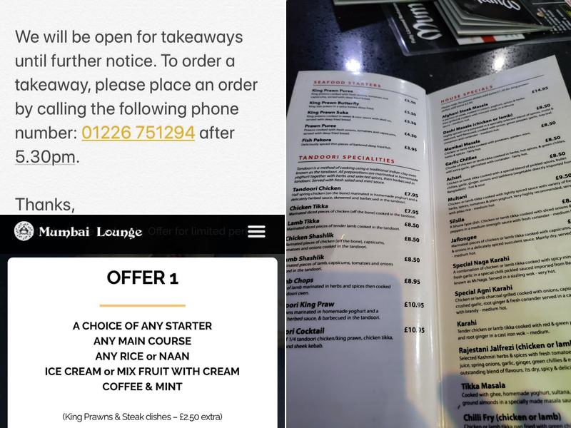 The Mumbai Lounge Menu