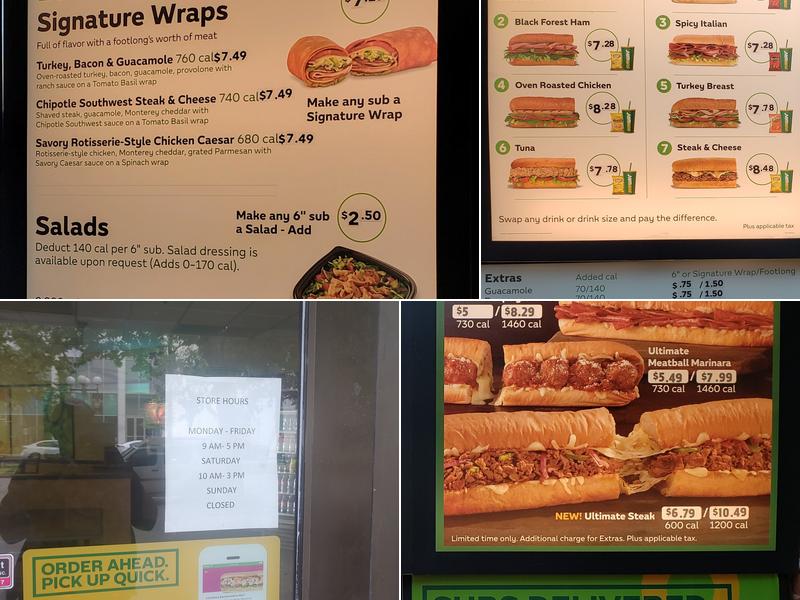 Subway Menu