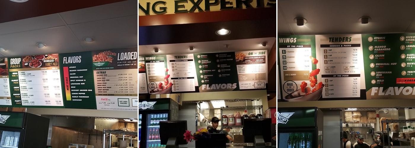 Wingstop Menu