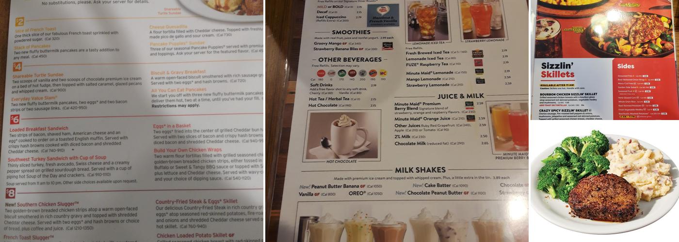 Denny's Restaurant Menu