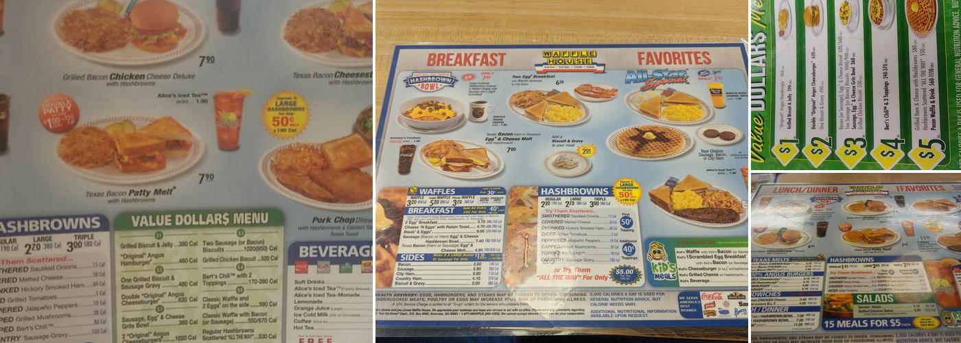 Waffle House Menu