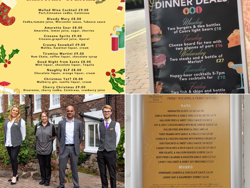 Mount Pleasant Hotel Menu