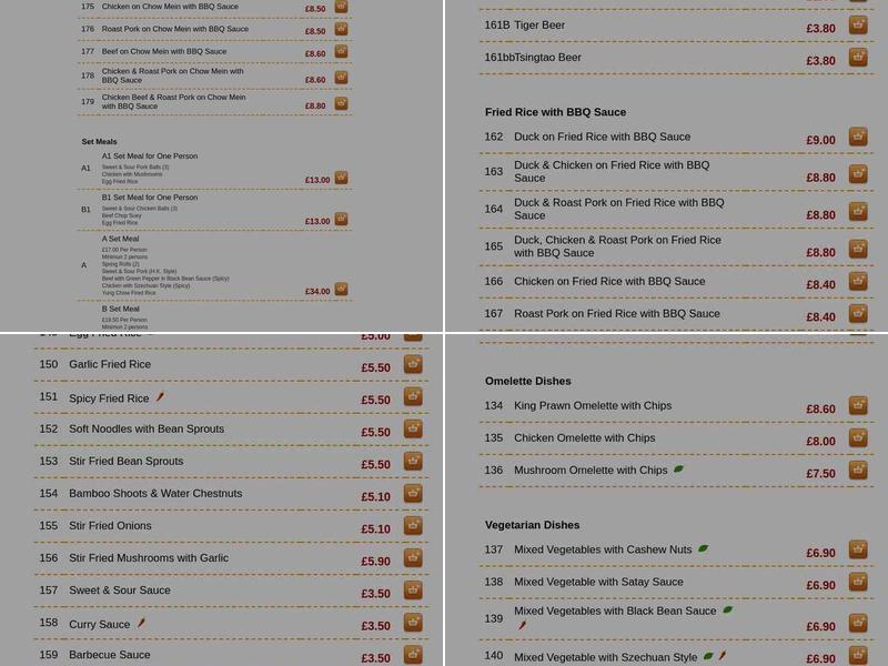 China Palace Restaurant Menu