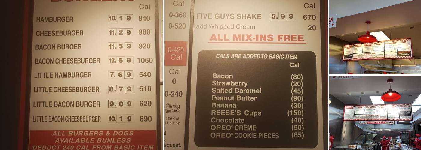 Five Guys Menu