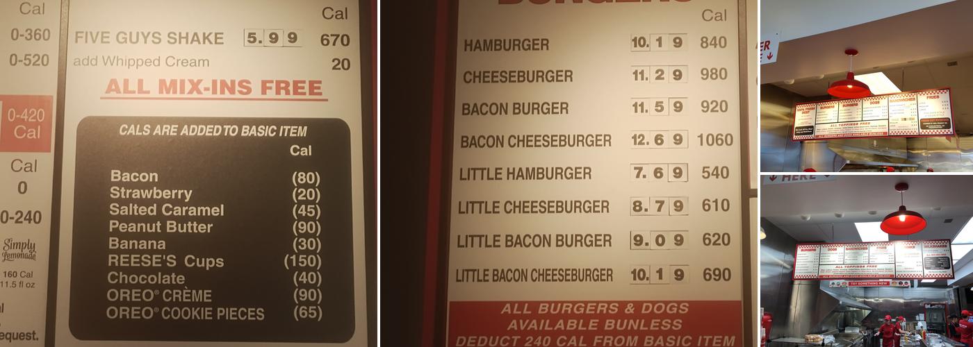 Five Guys Menu