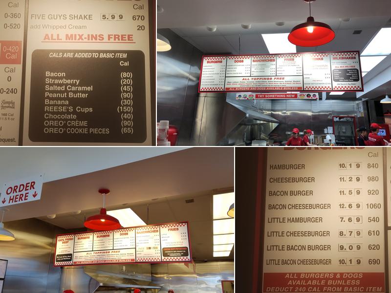 Five Guys Menu