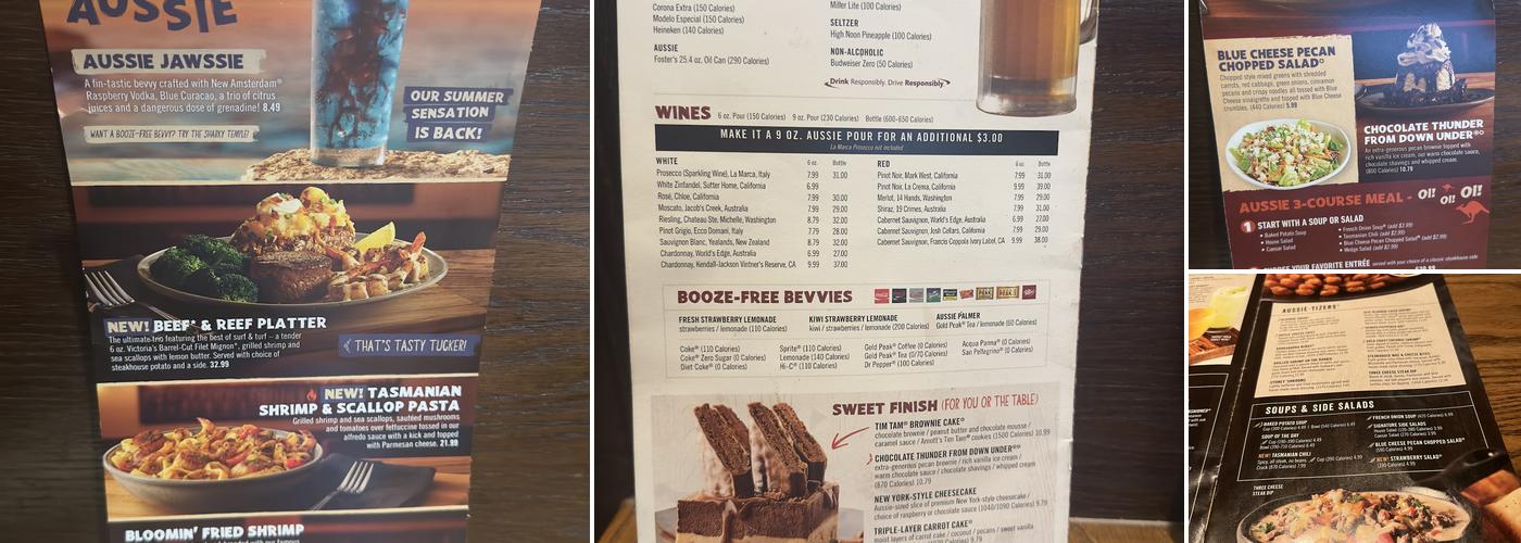 Outback Steakhouse Menu