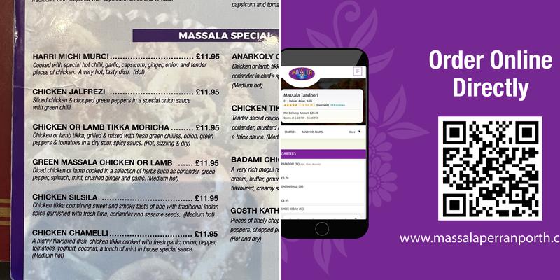 Masalla Tandoori Menu
