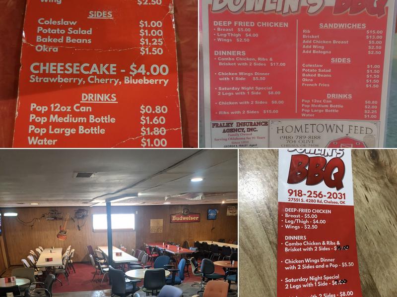 Bowlin's BBQ Menu