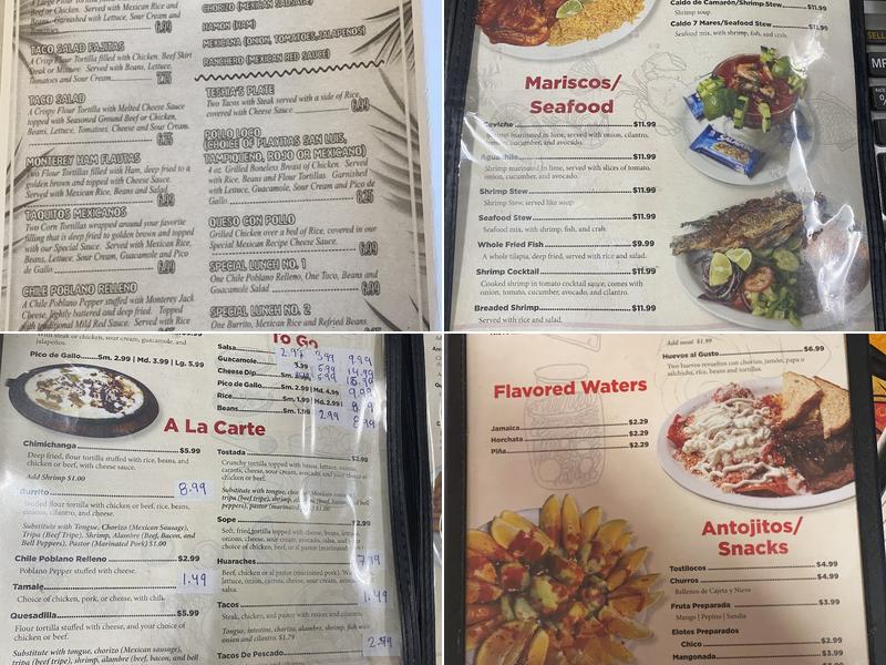 La Alegria Mexican Store End Restaurante Menu