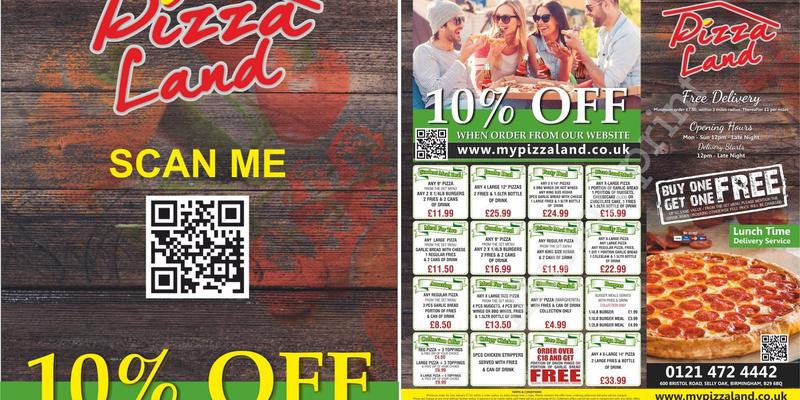 Pizza Land Selly Oak Menu