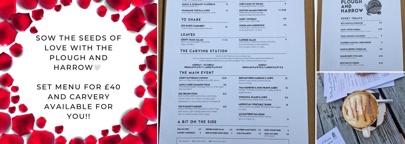 The Plough & Harrow Menu