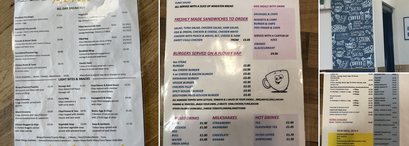 Anne's Tearoom Menu
