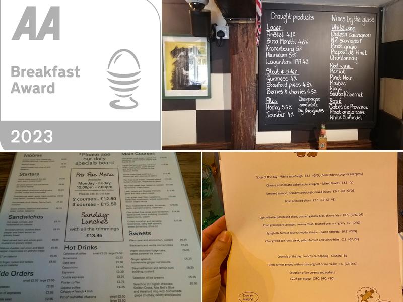 The Red Lion Inn Menu