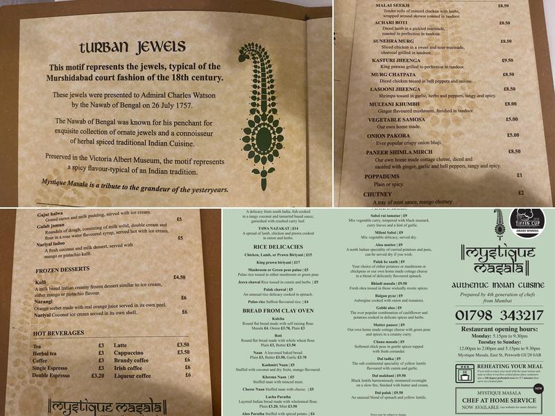 Meghdoots Mystique Masala Menu