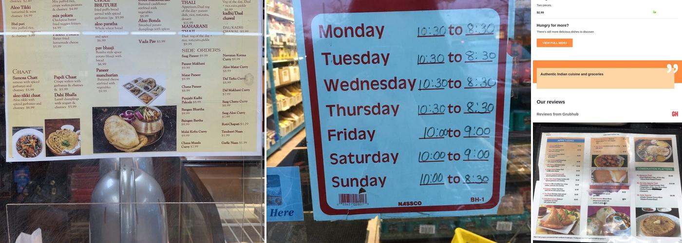 India Sweets & Spices Menu