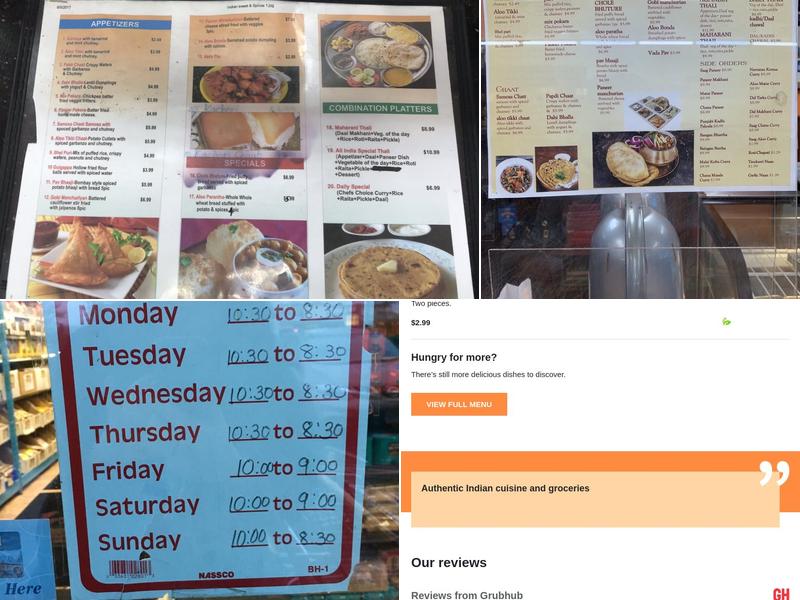 India Sweets & Spices Menu