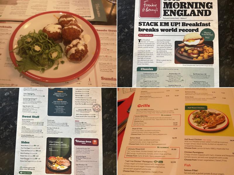 Frankie & Benny's Menu