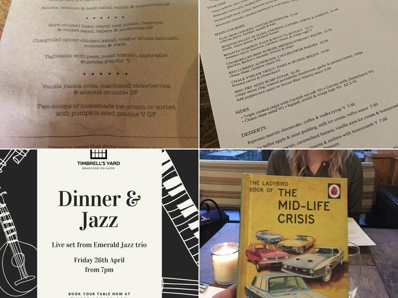 Timbrell's Yard Menu