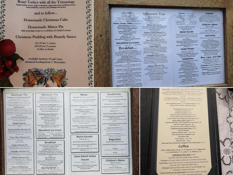 The Bridge Tea Rooms Menu