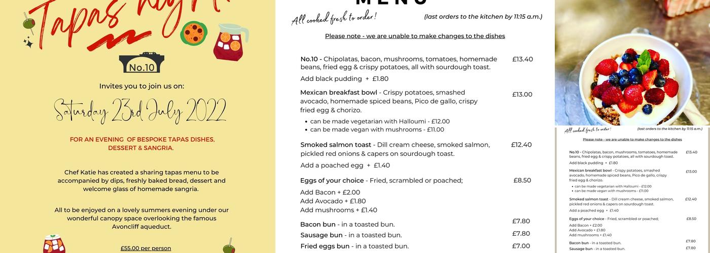 No 10 Tea Garden Menu