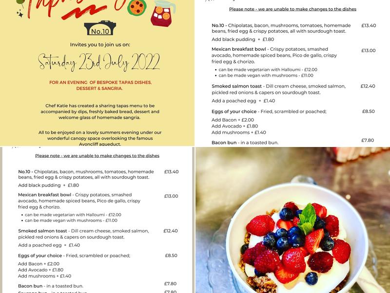 No 10 Tea Garden Menu