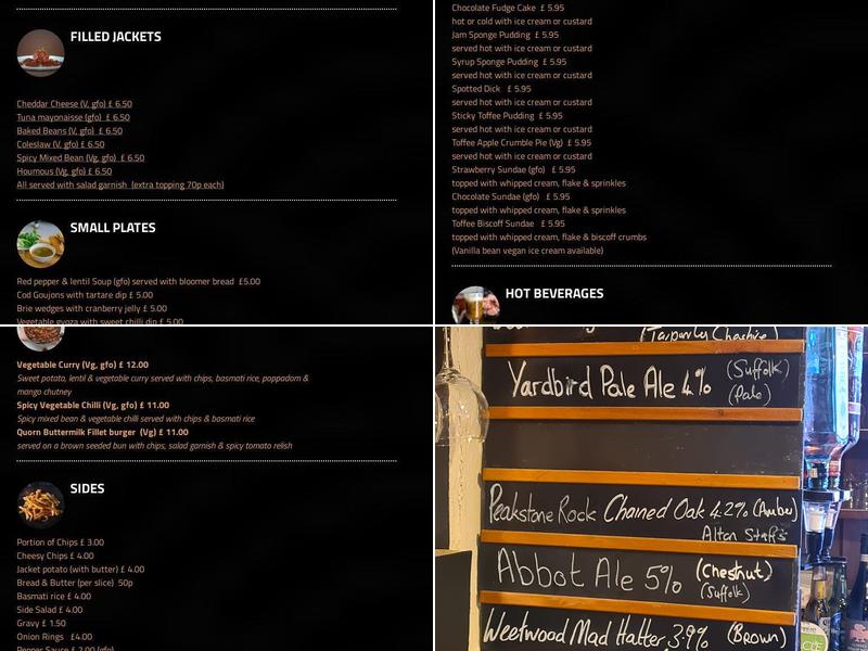 Willeymoor Lock Tavern Menu