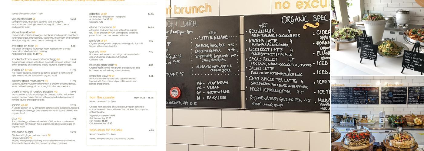 Eliane of Hungerford Menu