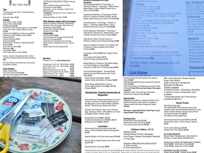 The Tutti Pole Menu