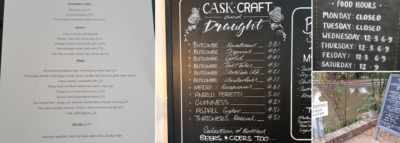 The Dundas Arms Menu