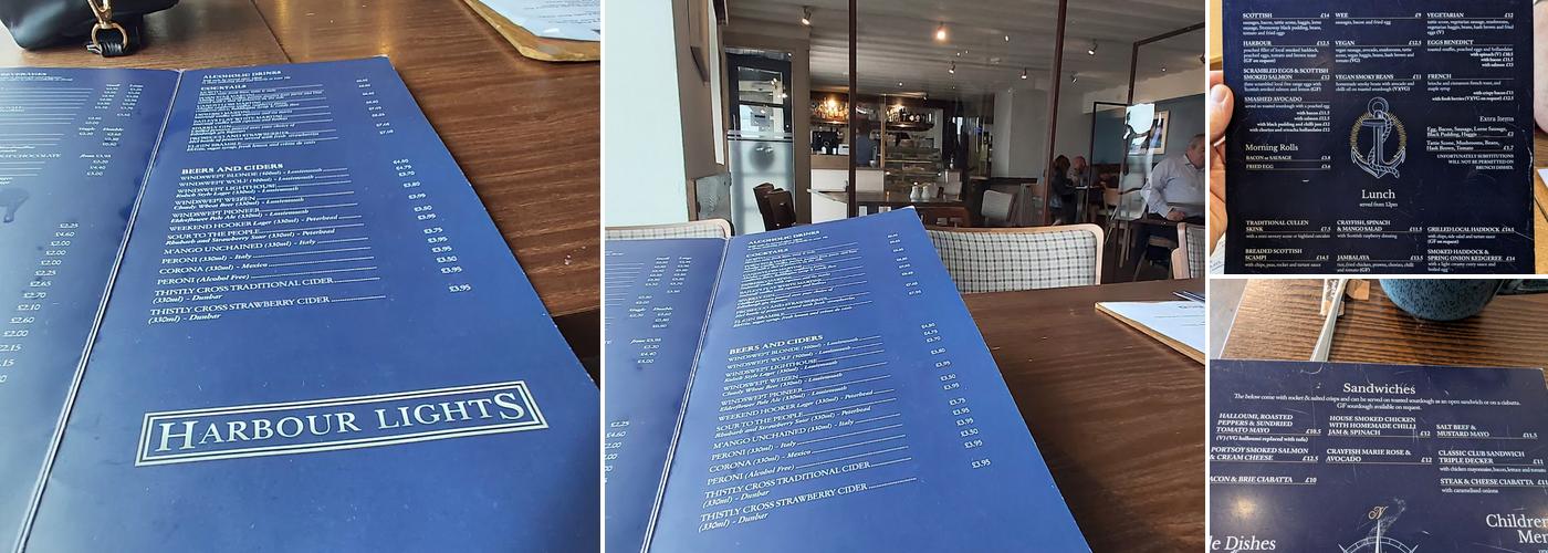 The Harbour Lights Menu