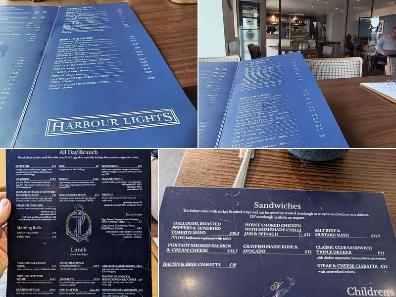 The Harbour Lights Menu