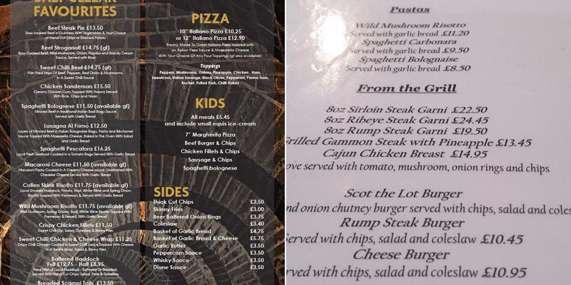 Guidi's Menu