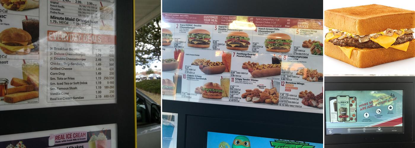 Sonic Drive-In Menu