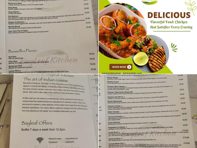 Bayleaf Kitchen Menu