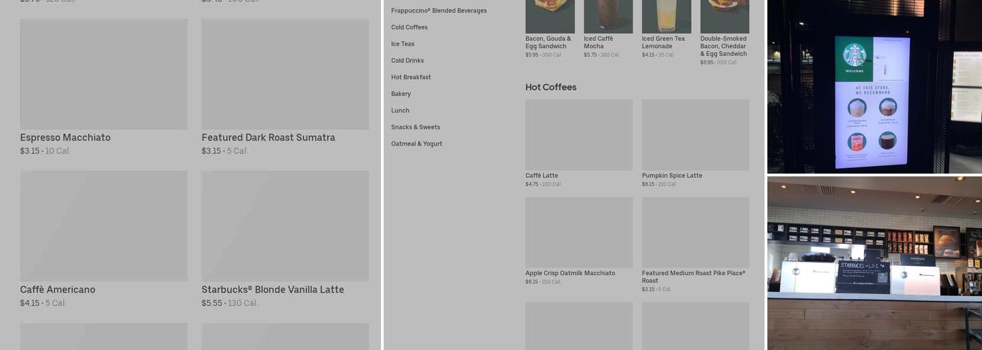 Starbucks Menu