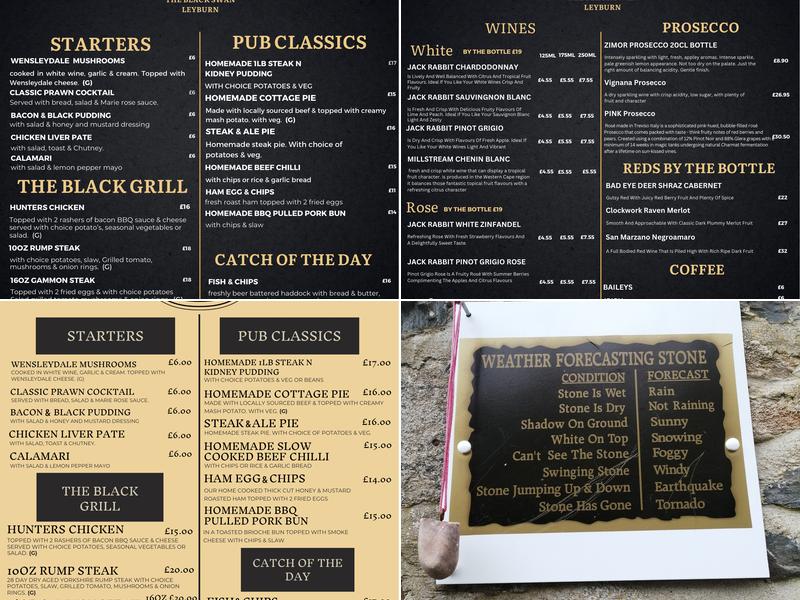 The Black Swan Hotel Menu