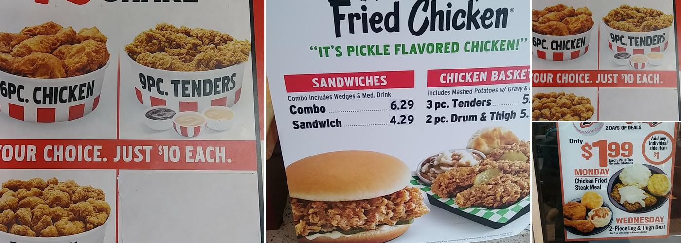 KFC Menu