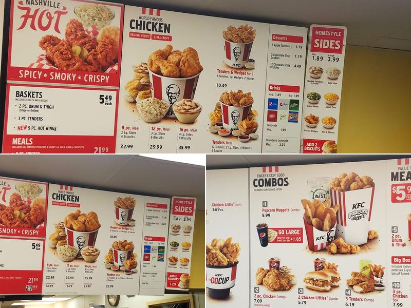 KFC Menu