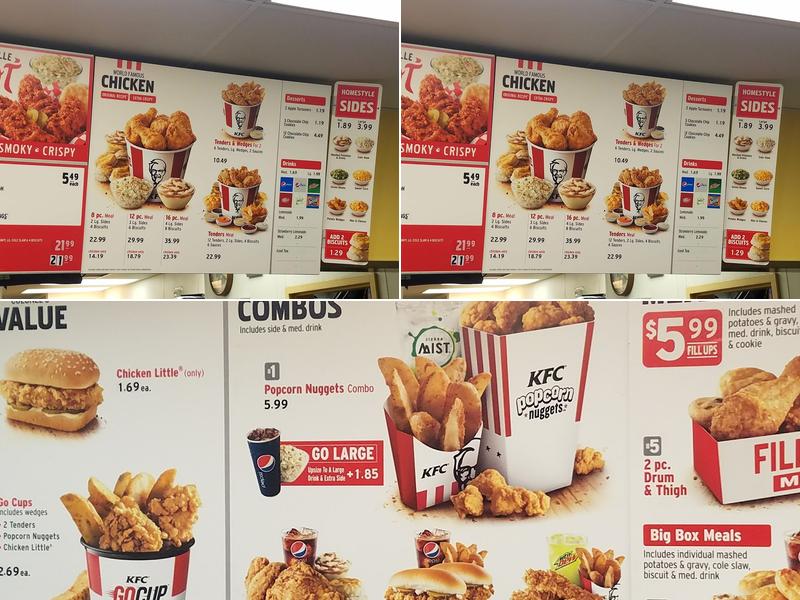 KFC Menu