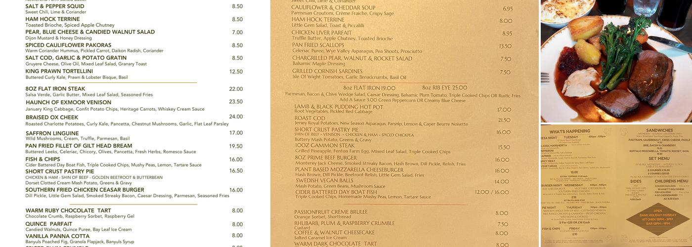 The George, Kempsford Menu