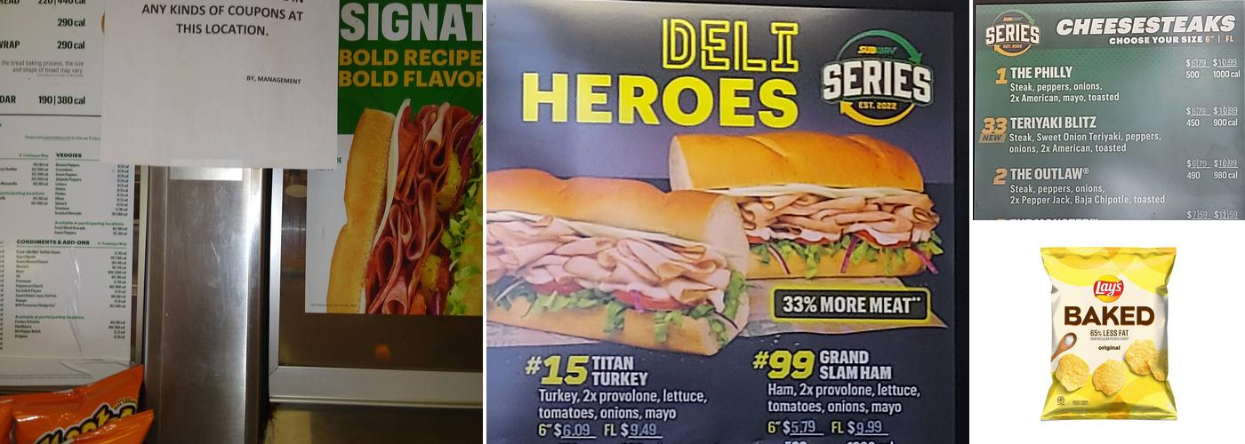 Subway Menu