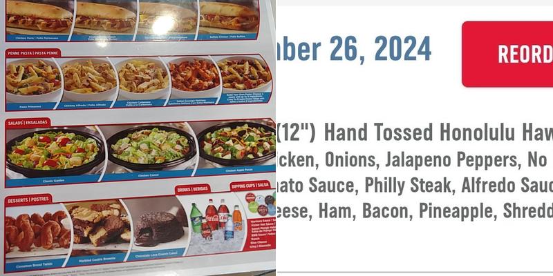 Domino's Pizza Menu