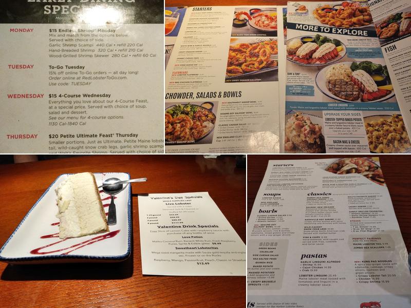 Red Lobster Menu