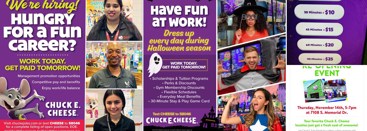 Chuck E. Cheese Menu