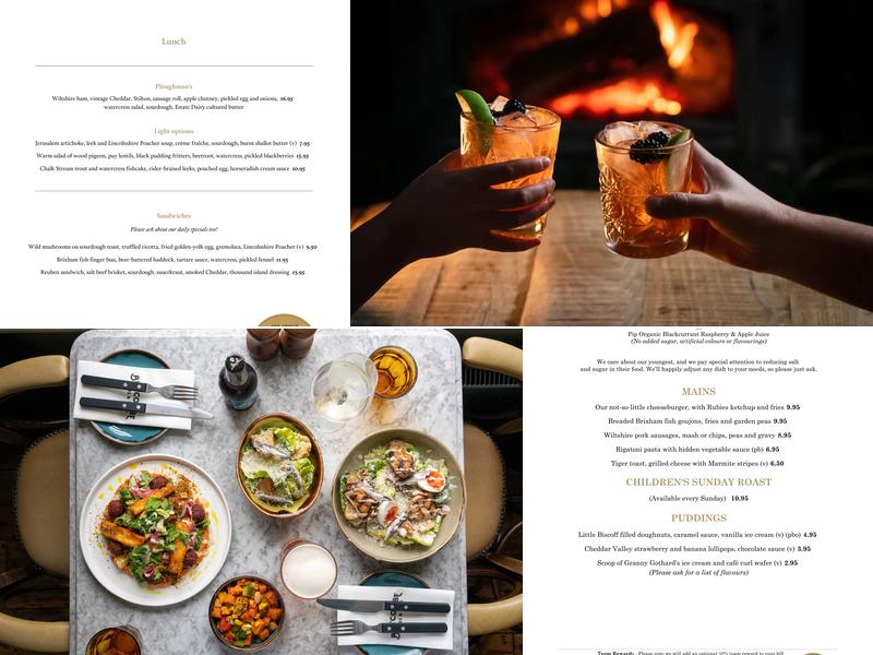 The Horse & Groom, Charlton Menu